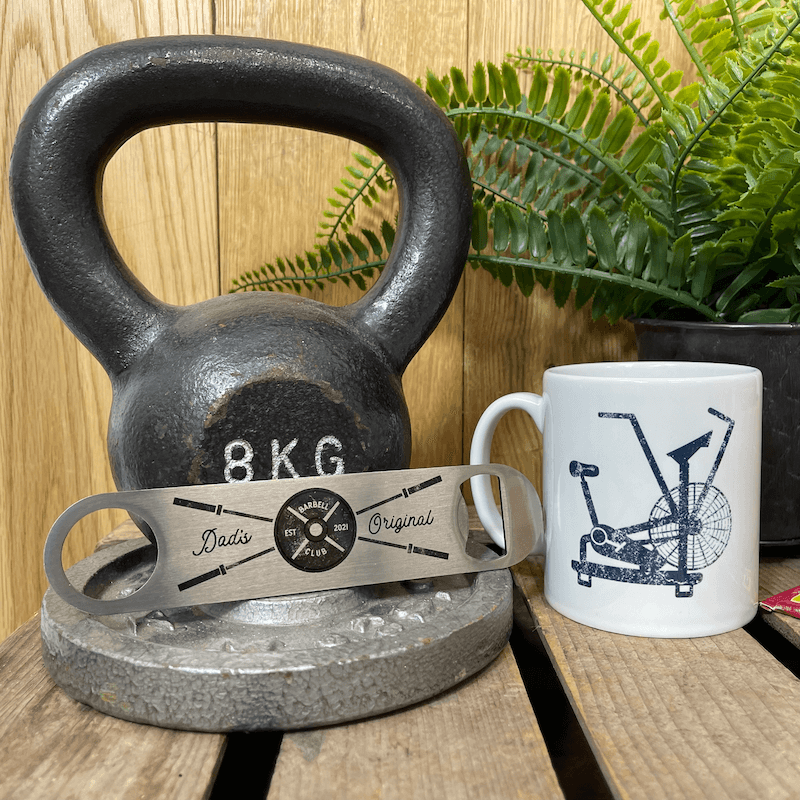 personalised cross trainer mug representing our gym & fitness collection