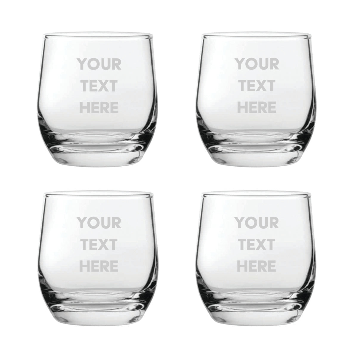 Engraved Glass Tumblers With a Your Own Message