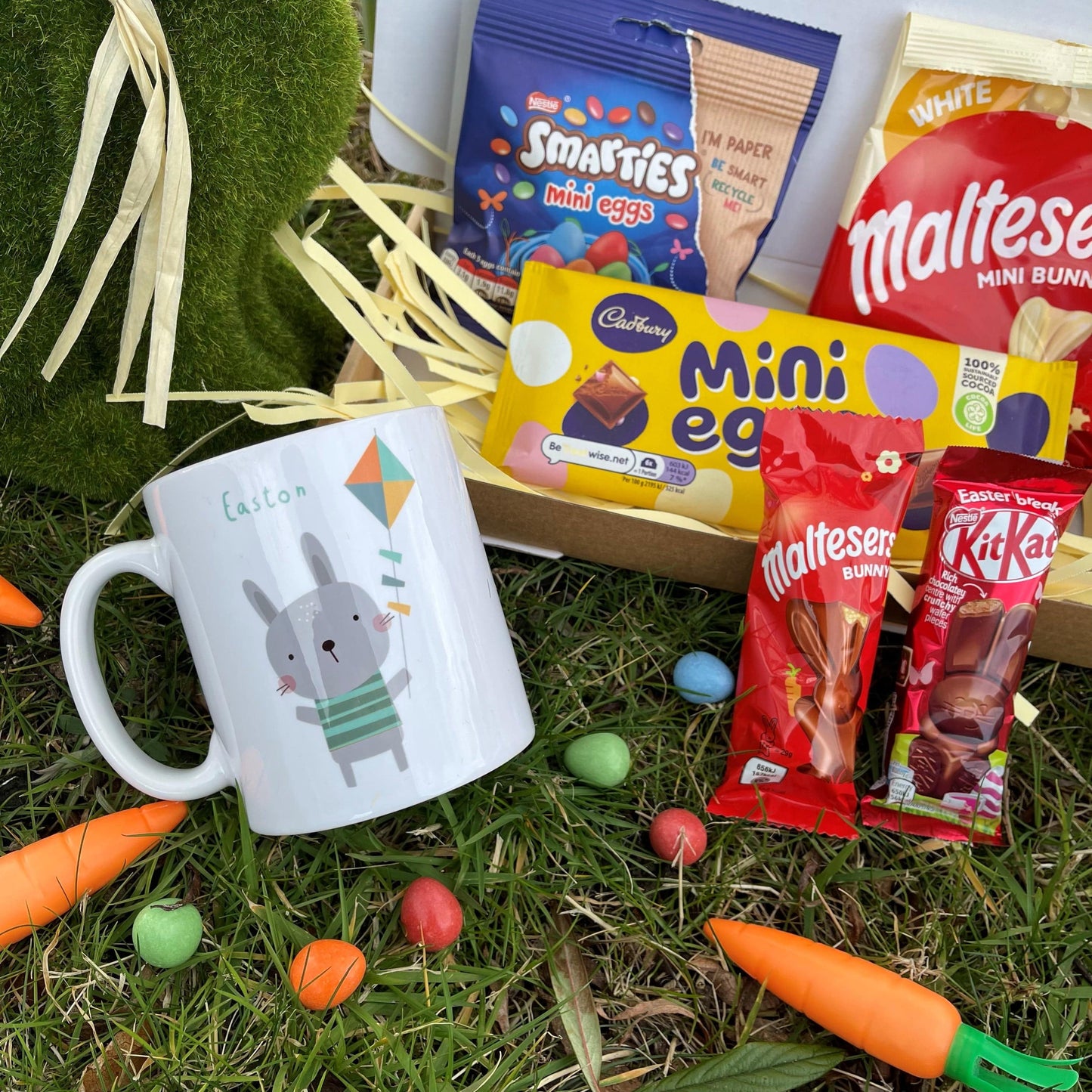 Personalised Easter Kids Gift Mug and Egg Set - Bunny Print