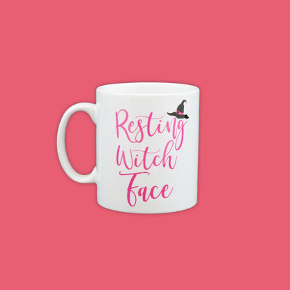 Funny Mug Gift - Resting Witch Face Mug Personalised - Halloween Or Stocking Filler Gift For Her Under £10