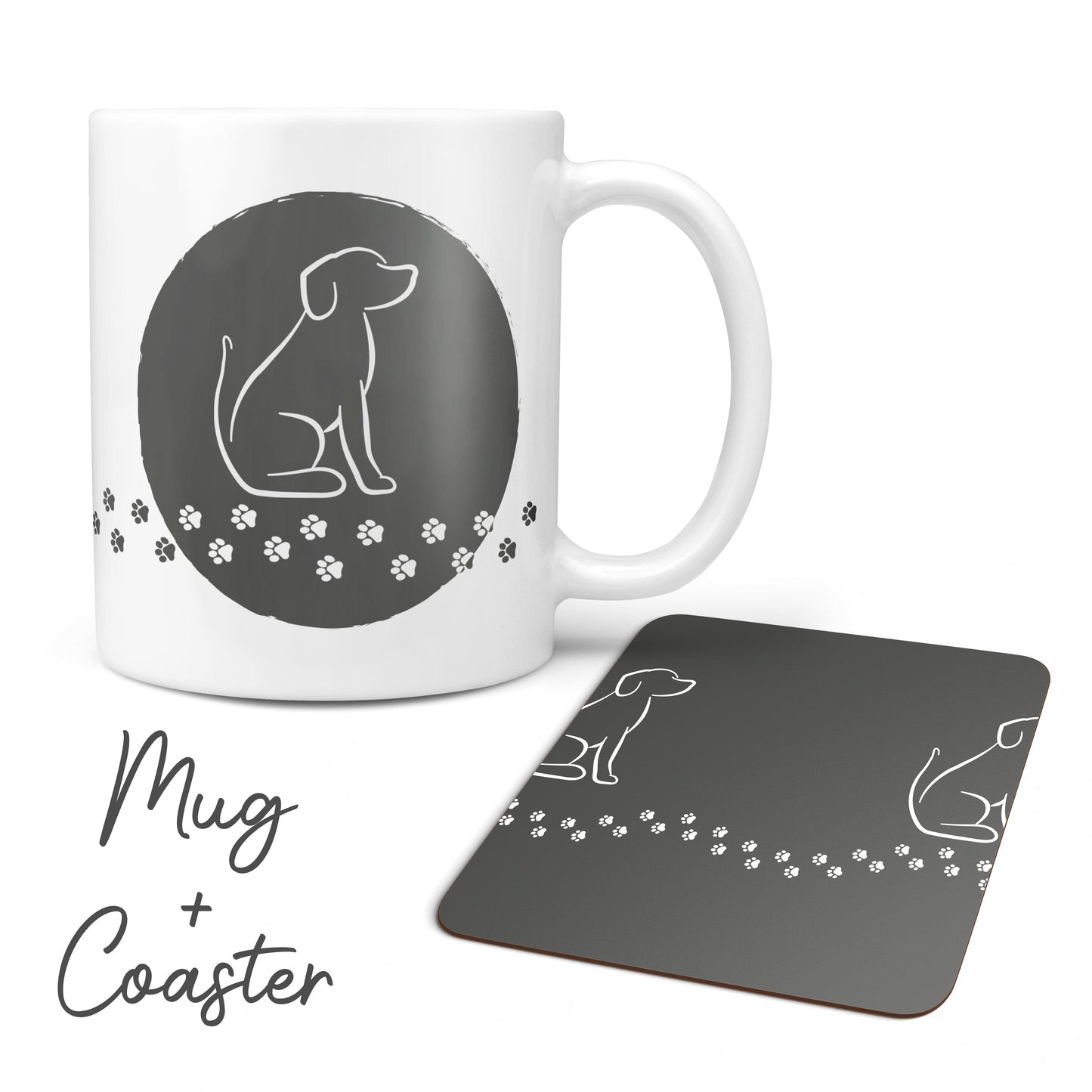 Personalised Husky Mug & Coaster Dog Gift Set