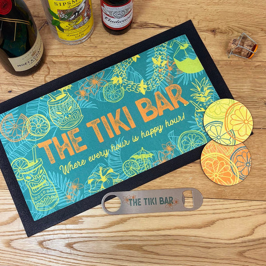 Personalised Tiki Bar Home Pub Set