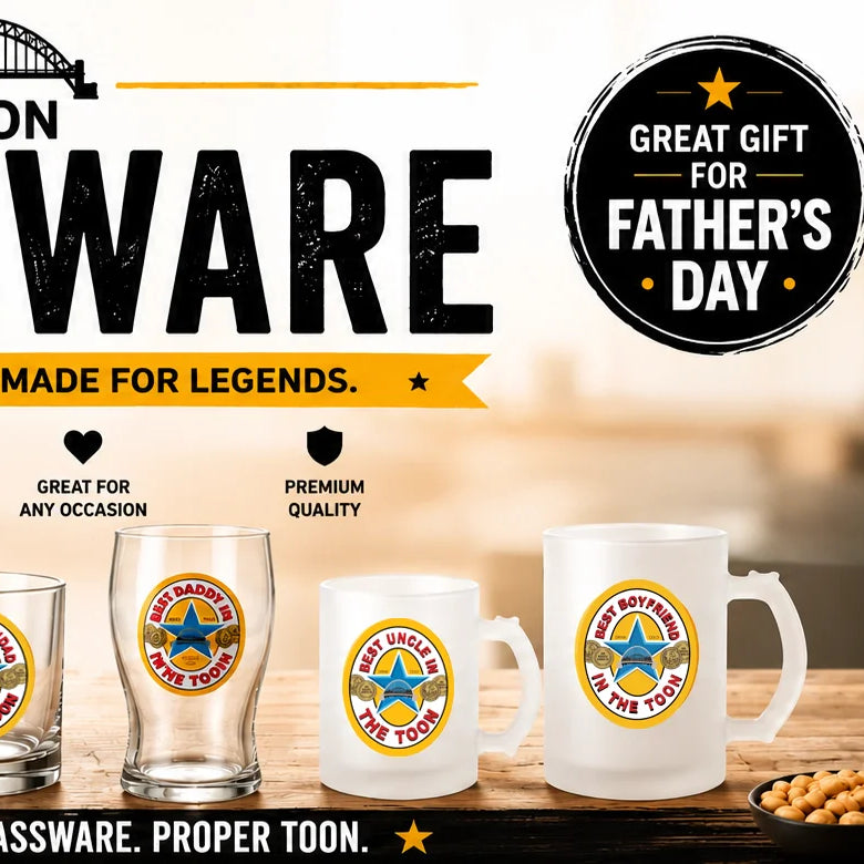 Best In The Toon Glassware collection together on a banner image