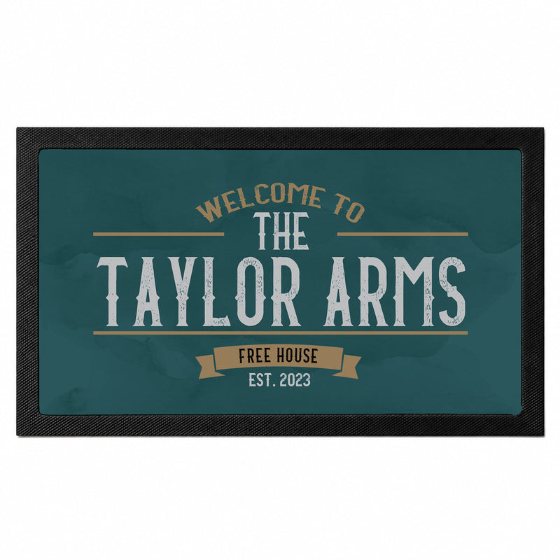 Personalised Vintage Home Bar Mat