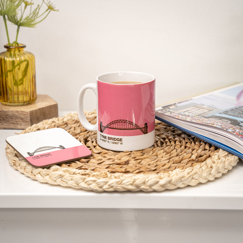 Newcastle Tyne Bridge Mug & Optional Coaster