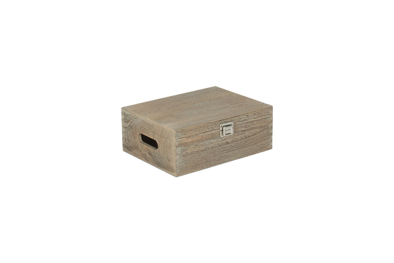12" Oak Effect Wooden Box