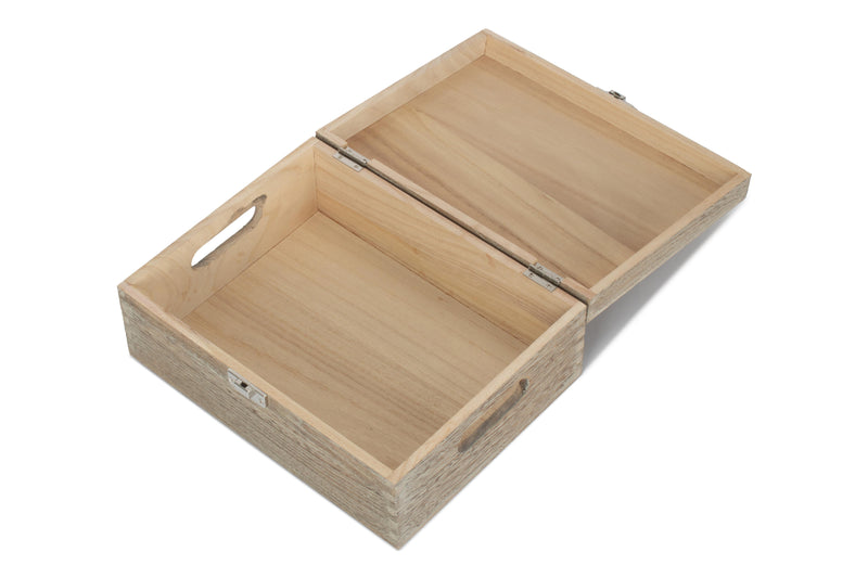 12" Oak Effect Wooden Box