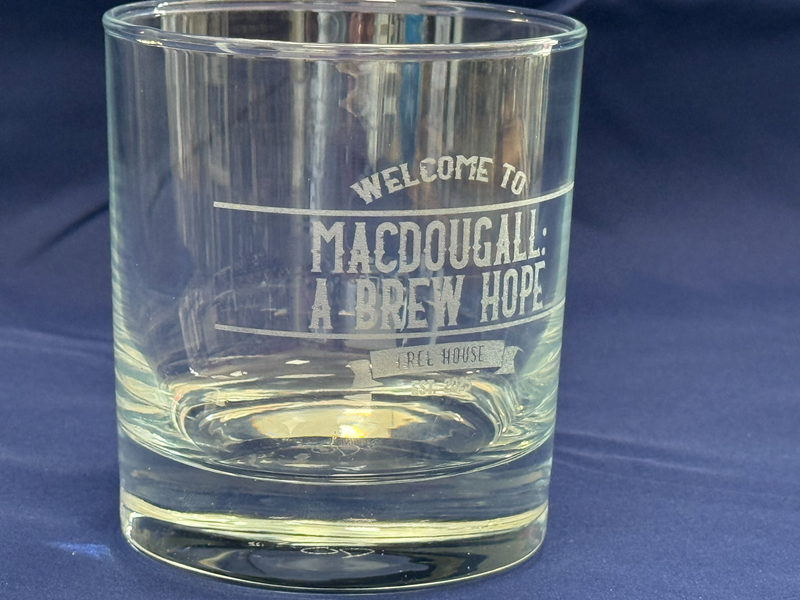 Custom Engraved Whiskey Glass Custom Bar Name | Family Name | Home or Garden Bar Accessory