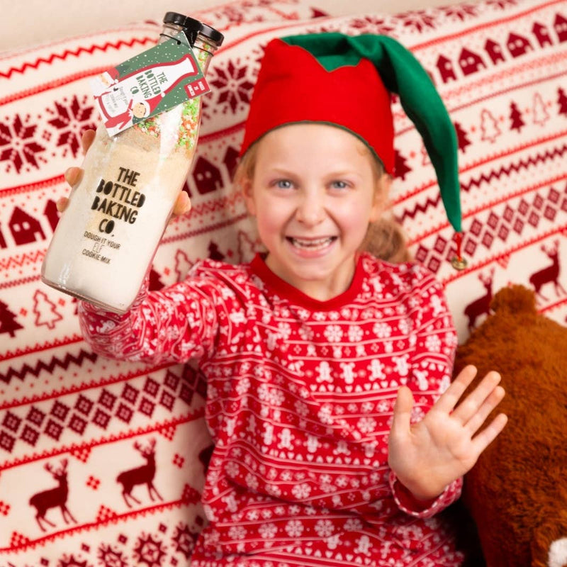 The Bottled Baking Co 'Dough it your Elf' Cookie Baking Mix + FREE Personalised Apron