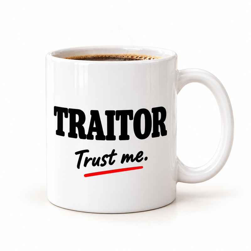 100% Traitor Mug – Optional Personalisation