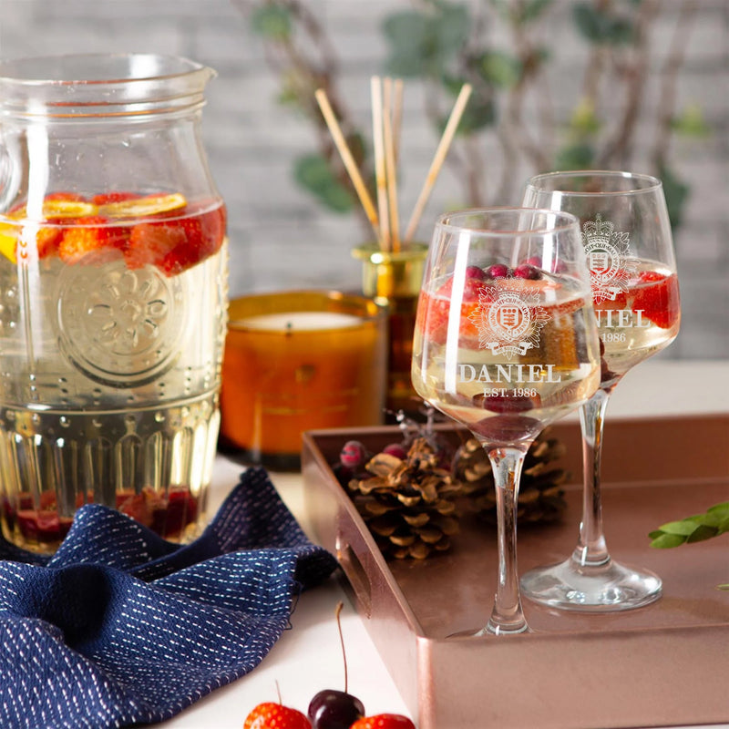 Military Engraved White Wine Glass – LAV Lal 295ml