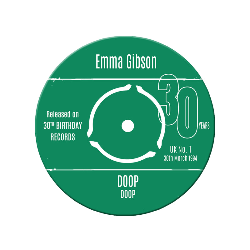 Personalised 30th Birthday Greetings Card Optional Coaster - With Number 1 Single Day Born Or Favourite Song