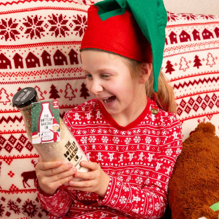 The Bottled Baking Co 'Dough it your Elf' Cookie Baking Mix + FREE Personalised Apron