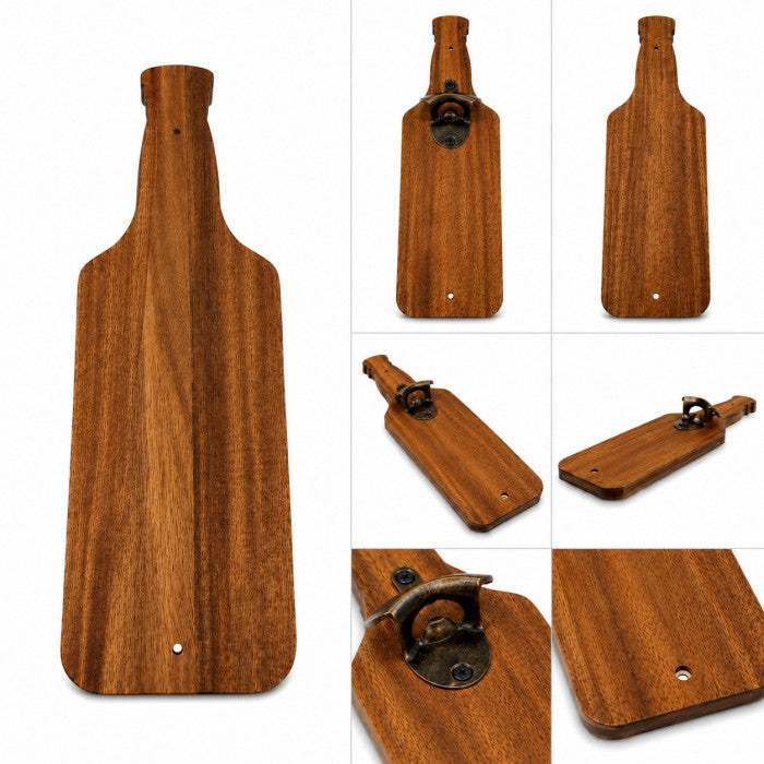 Personalised Solid Beech Bottle Opener | Vintage Home Bar
