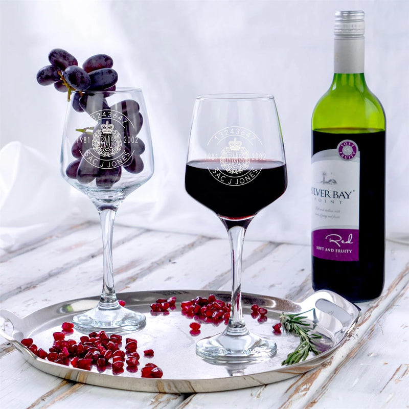 Military Engraved Red Wine Glass – LAV Lal 400ml