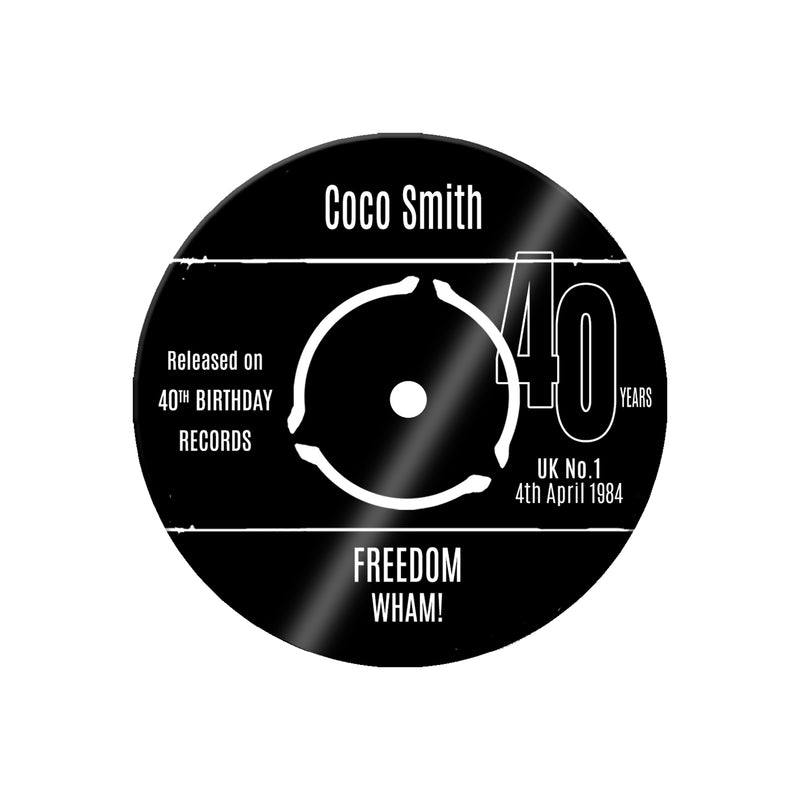 Personalised 40th Birthday Greetings Card Optional Coaster - With Number 1 Single Day Born Or Favourite Song