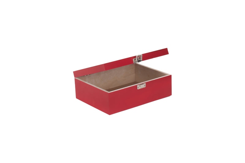 12" Red Wooden Box