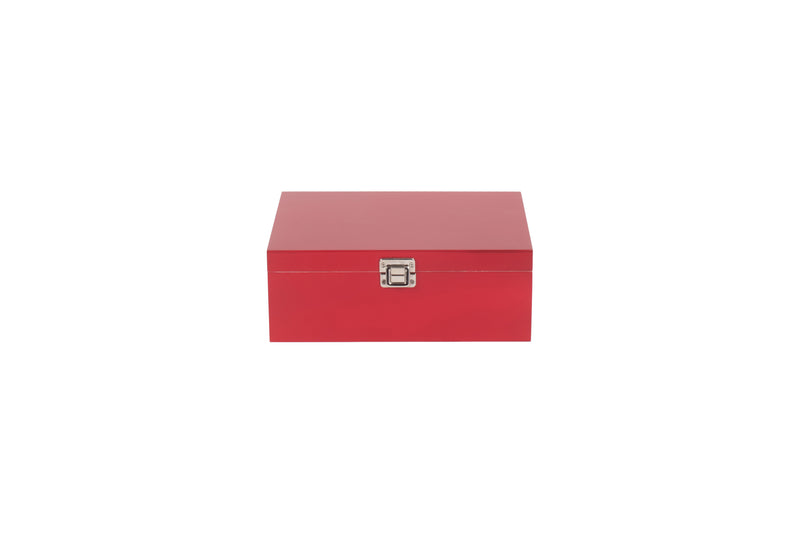 12" Red Wooden Box