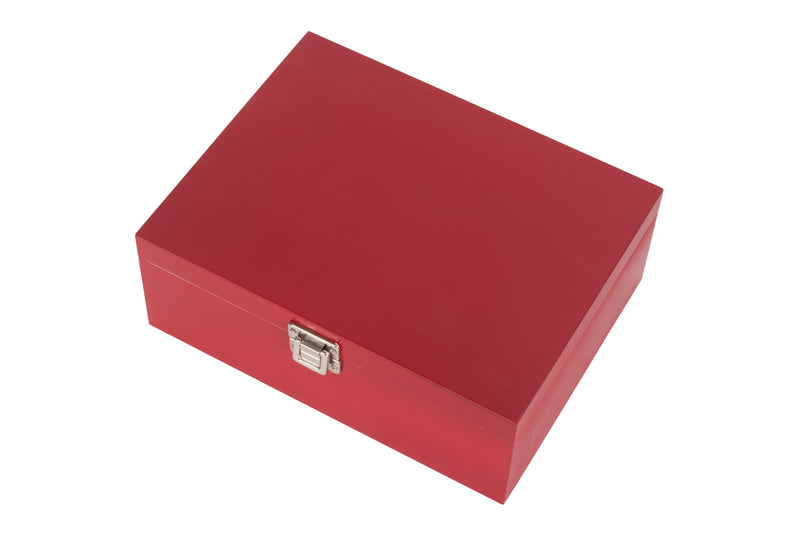12" Red Wooden Box