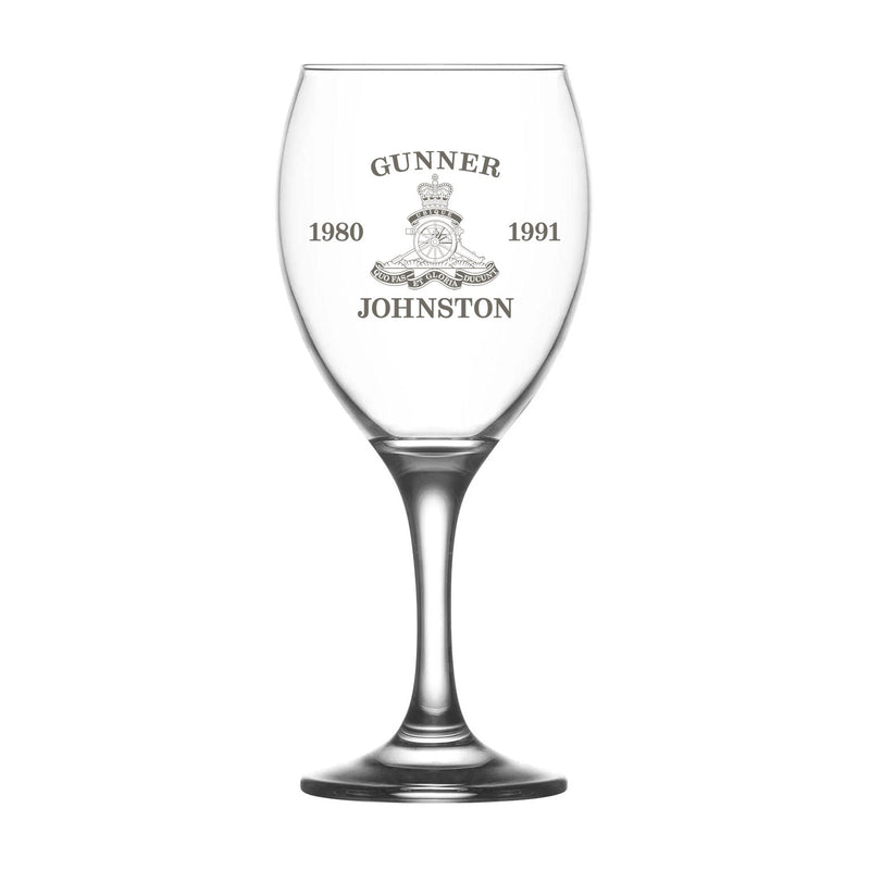 Military Engraved Red Wine Glass – LAV Empire 455ml