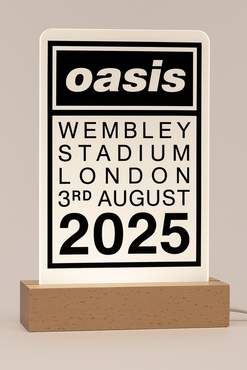 Personalised Oasis Gig LED Light – Custom Concert Sign – Music Fan Gift