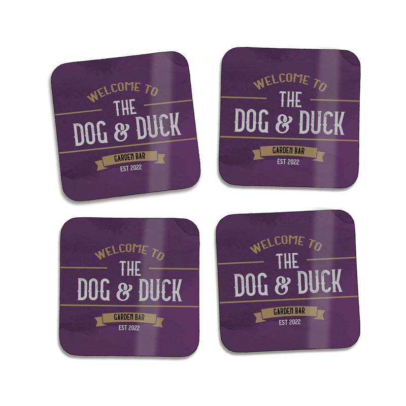 Set of 4 Vintage Pub Coasters