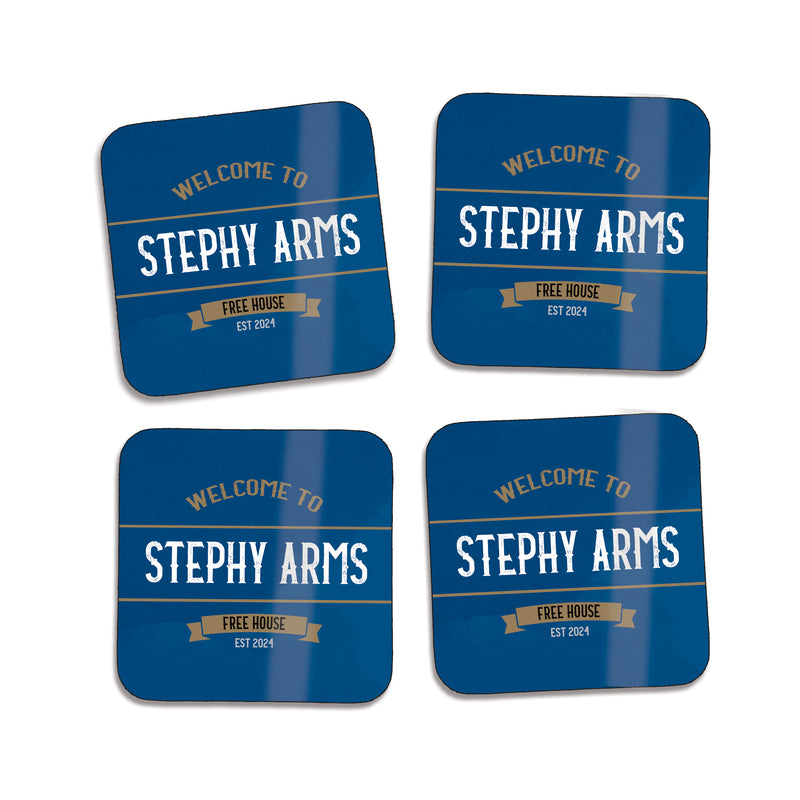 Set of 4 Vintage Pub Coasters