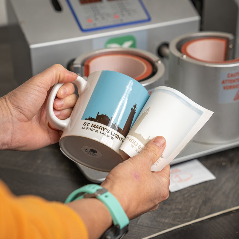 St Mary's Lighthouse Whitley Bay Mug & Optional Coaster