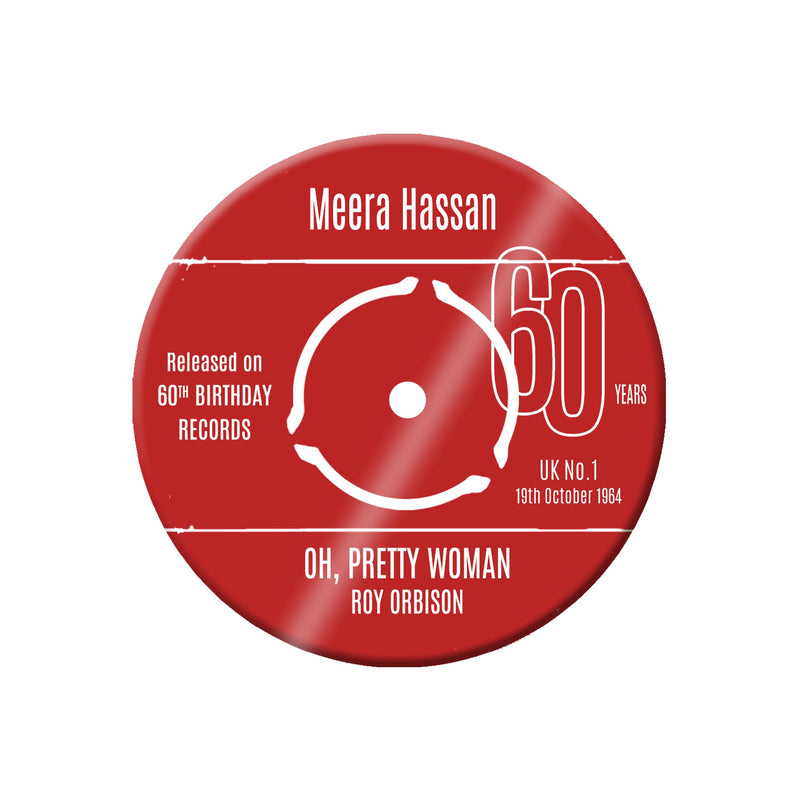 Personalised 60th Birthday Greetings Card Optional Coaster - With Number 1 Single Day Born Or Favourite Song