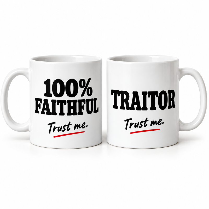 Faithful & Traitor Mug Pair – Optional Personalisation