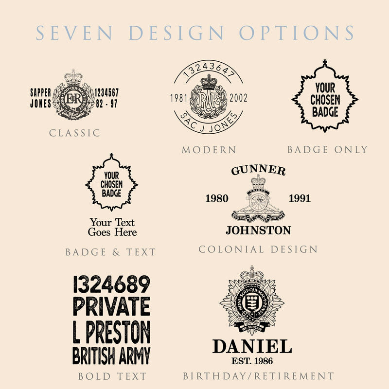 Military Engraved Tall Shot Glass – 25ml (Argon Tableware)