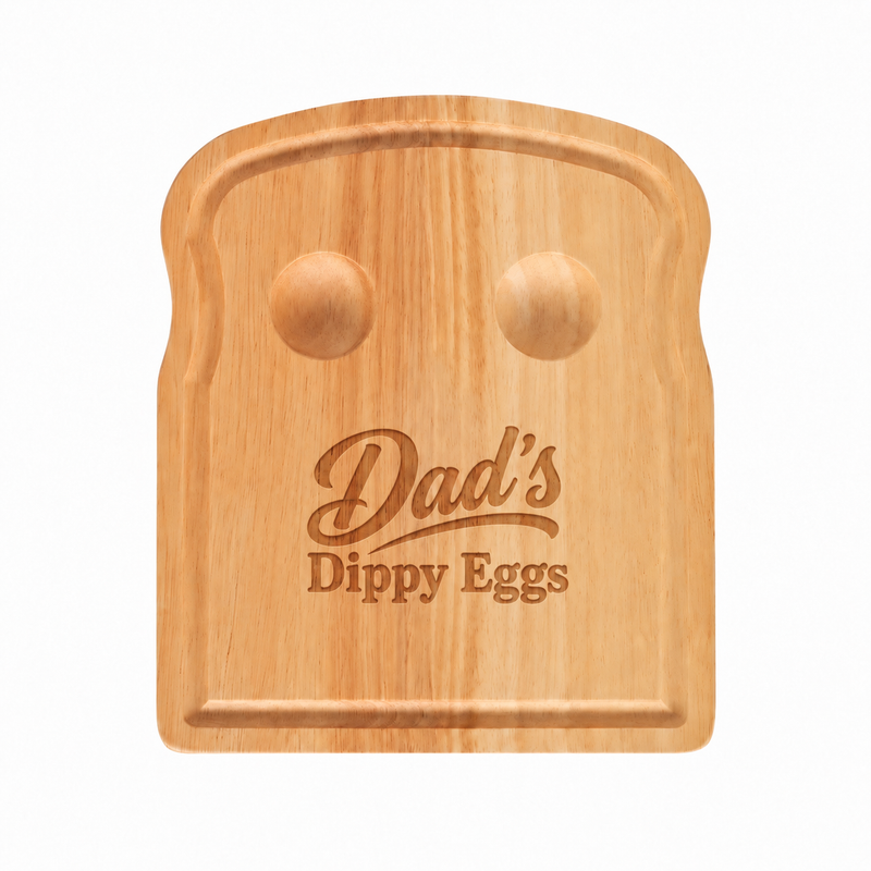 Personalised Dippy Eggs Breakfast Board – Engraved Wooden Egg & Soldiers Board