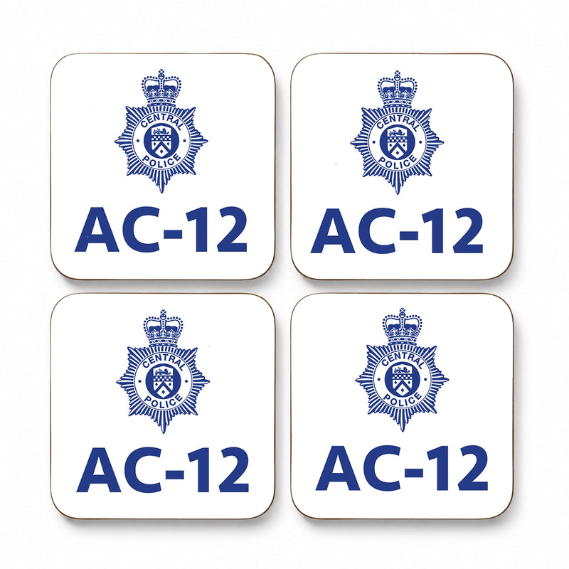 Line of Duty AC-12 AC12 Novelty Police Logo Coaster Set of 4