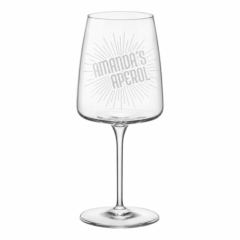 Personalised Aperol Spritz Glass – Engraved Name Gift