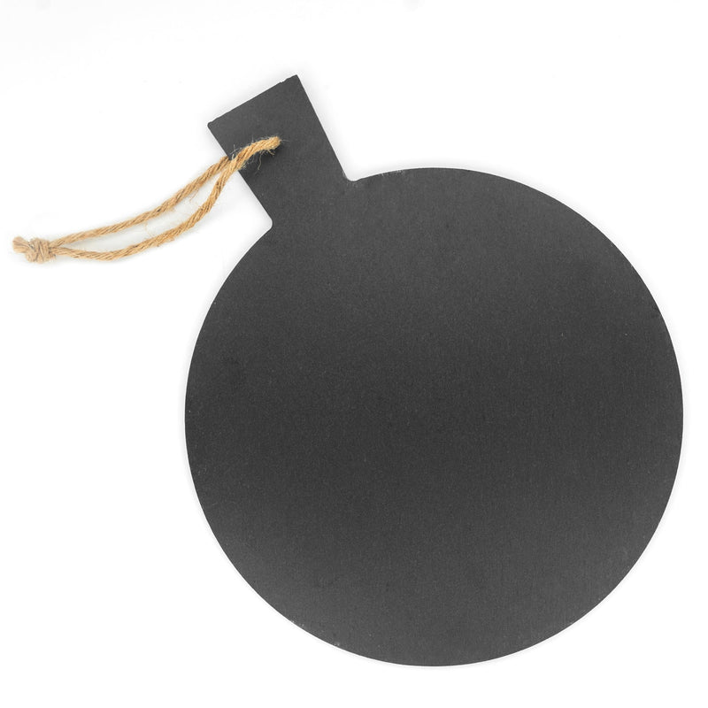 Round Natural Slate Serving Board with Handle - 34cm