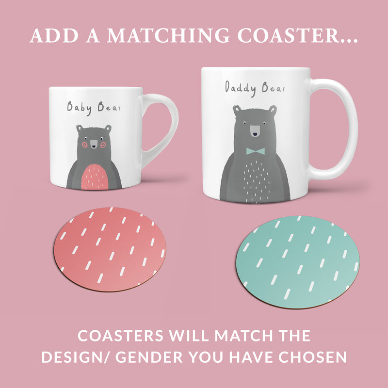 Personalised Bear Family Mug Set – Mum Dad & Baby Matching Mugs