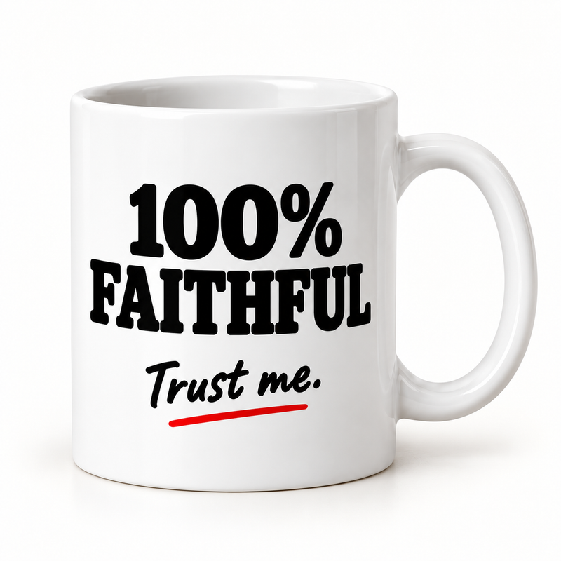 100% Faithful Mug – Optional Personalisation