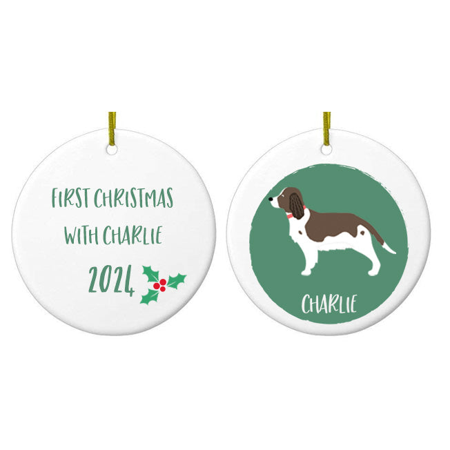 Personalised Brown Springer Spaniel  Christmas Bauble