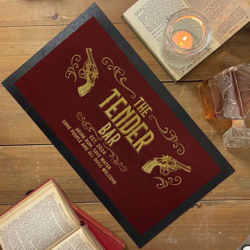 Personalised Peaky Blinders Style Bar Mat – The Garrison Tavern Design
