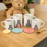 alt="personalised bear family mug set mum dad baby matching mugs"