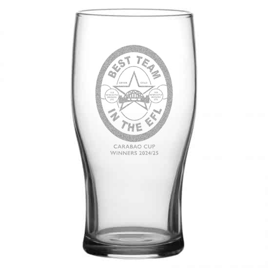 Toon Army – Best Team in the EFL Pint Glass - Carabao cup winners
