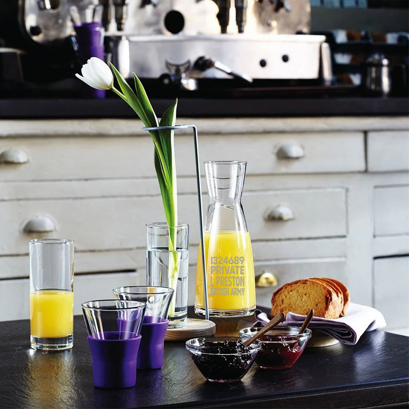 Military Engraved Glass Water Carafe / Decanter – Bormioli Rocco Ypsilon 1080ml