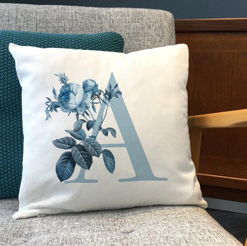 Personalised Mothers Day Botanical Initial's Cushion