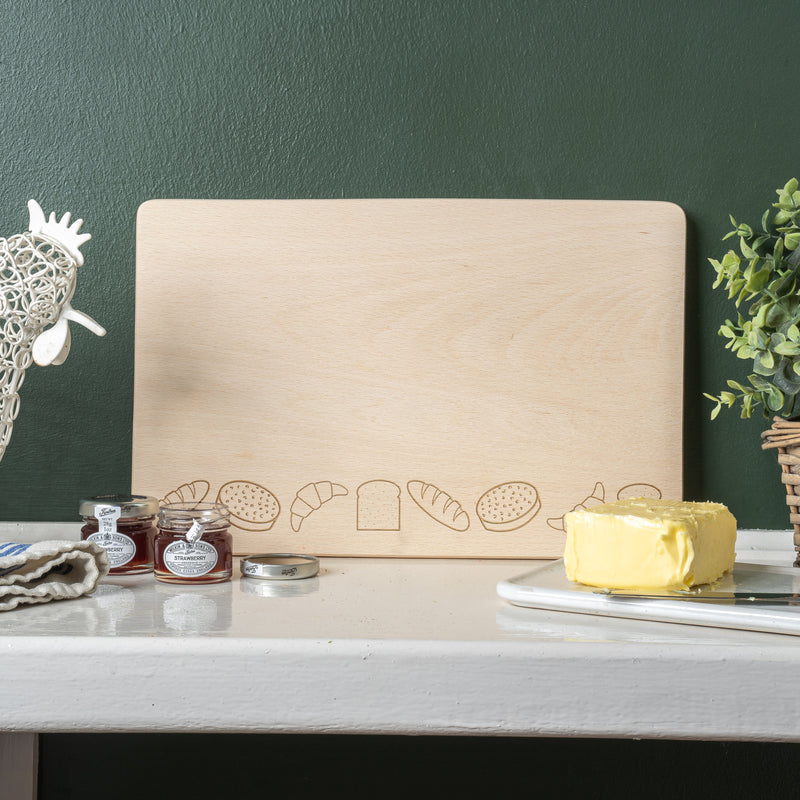 Wooden Bread and Patisserie Chopping Board- Perfect for Sunday Brunch