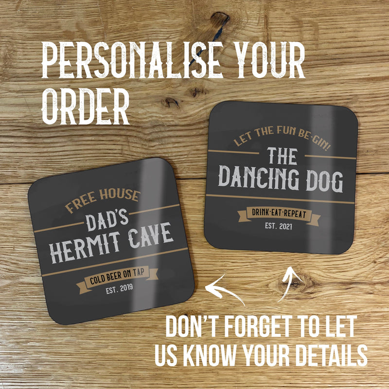 Personalised Vintage Pub Bar Set – Custom Home or Garden Pub Gift