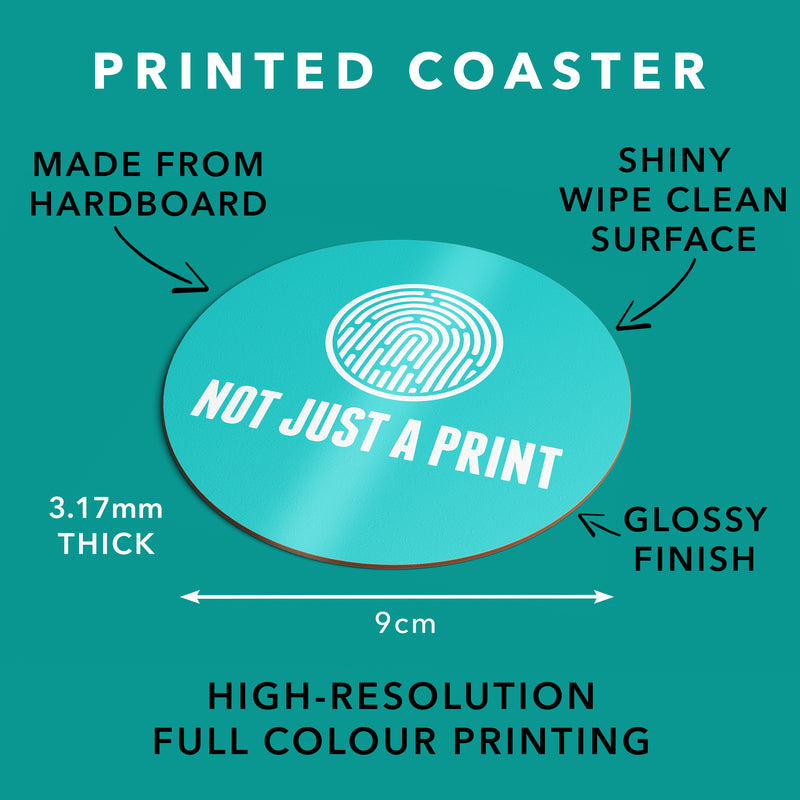 Mother's Day Gift - Fully Personalised Coaster with funky floral design - great for Mam, Ma, Mom, Nan, Grans
