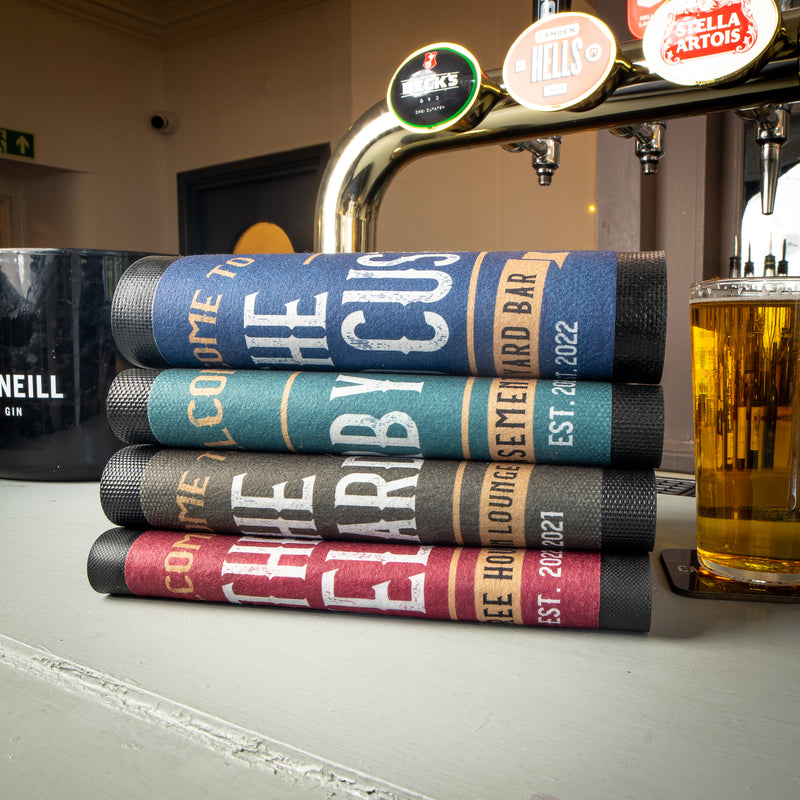 Personalised Vintage Home Bar Mat