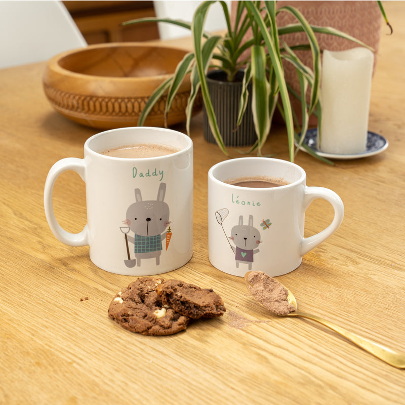 Easter Bunny Rabbit Matching Family Mug Set