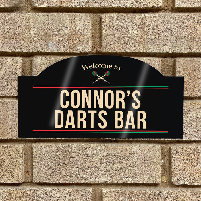 Personalised Bar Sign – Custom Name, Darts Bar Style