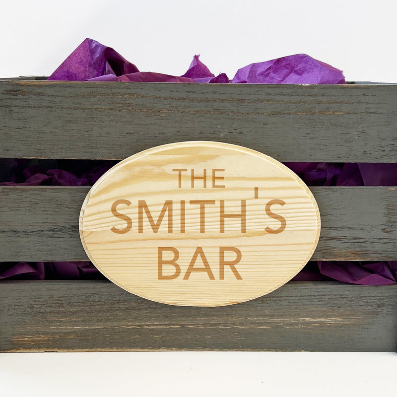 Deluxe Personalised Bar Crate Set – Custom Bar Mat, Glasses & Accessories